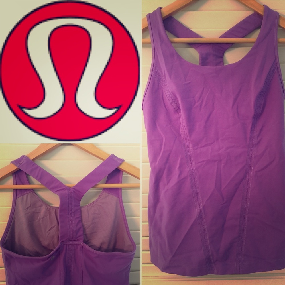 Lululemon t-strap tank - purple sz 6